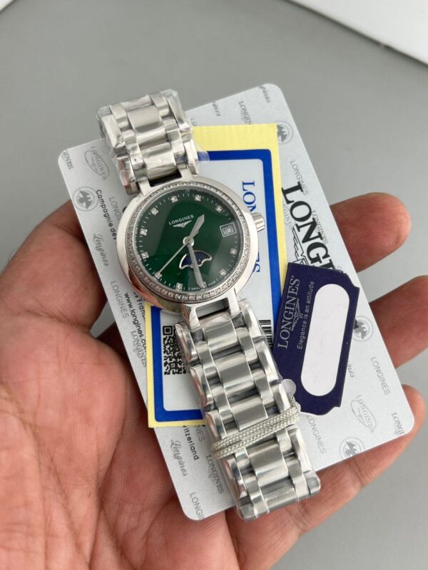 Longines Swiss Green Dail 1st copy replica watch For Ladies 4