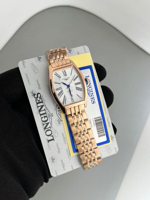Longines Swiss Rose Gold White Dail 1st copy replica watch For Ladies 8