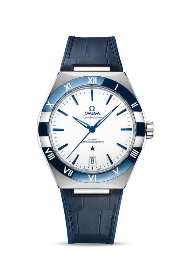 Omega Constellation Blue Strap Swiss Automatic Men's replica first copy watch 75