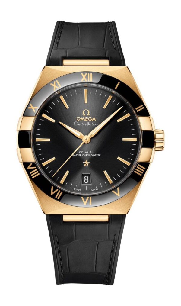 Omega Constellation Black Strap Swiss Automatic Men's replica first copy watch 73
