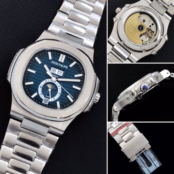 Patek Philippe Nautilus Annual Calendar Blue Steel Swiss Automatic replica first copy watch 40