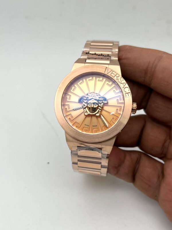 Versace Medusa Infinite Rose Gold first copy replica watch 44