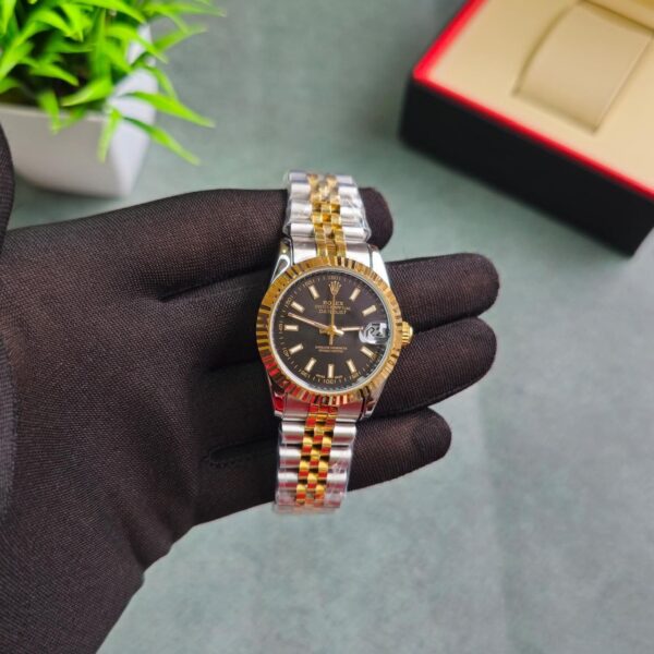 Rolex Datejust Black Dail Stick Mark Swiss Automatic 1st copy replica watch For Ladies 26