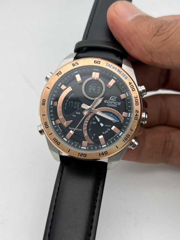 Casio Edifice Analog With Digital Leather Strap replica first copy watch for Men 125