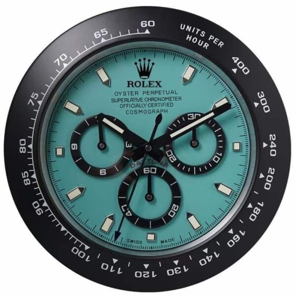 ROLEX DAYTONA TIFFANY BLUE PREMIUM QUALITY LUXURY WALL CLOCK 3